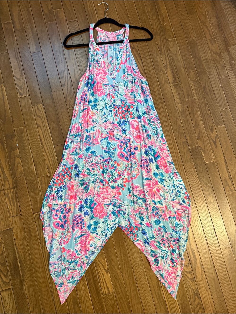 Lilly Pulitzer Aqua and Pink Floral Dress